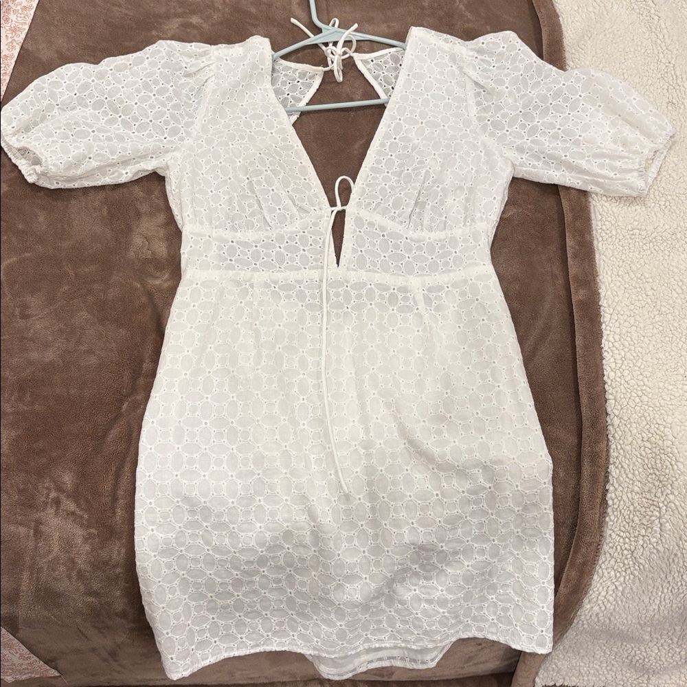 Lulu's White Lace Mini Dress - Picture 8 of 8